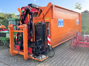 Abrollcontainer Bruns AS-DA 6024 mit Ladekran Palfinger Epsilon M120L95TR