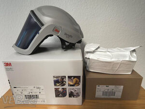 3 Stück Schutzhelme mit Gesichtsabdeckung 3M Versaflo M-206