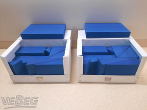 2 Stück Lagerungsblocksätze für Röntgendiagnostik Cawo, bestehend aus: