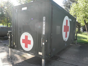 MSE-Sanitäts-ISO-Container 20 ft, (L x B x H) 6.058 x 2.438 x 2.438 mm