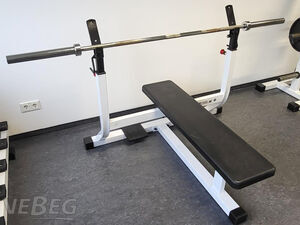 Langhantelbank mit Langhantel